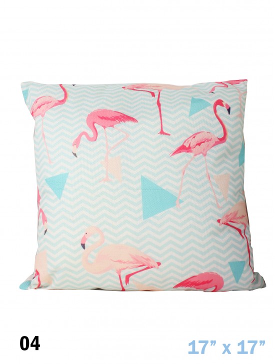 Flamingo Print Cushion & Filler